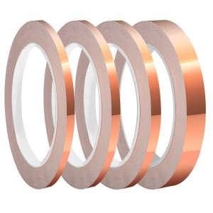 Copper Shielding Tape for Cable Copper Foil Tape with Conductive Adhesive for EMI Shielding, Electronic Devices